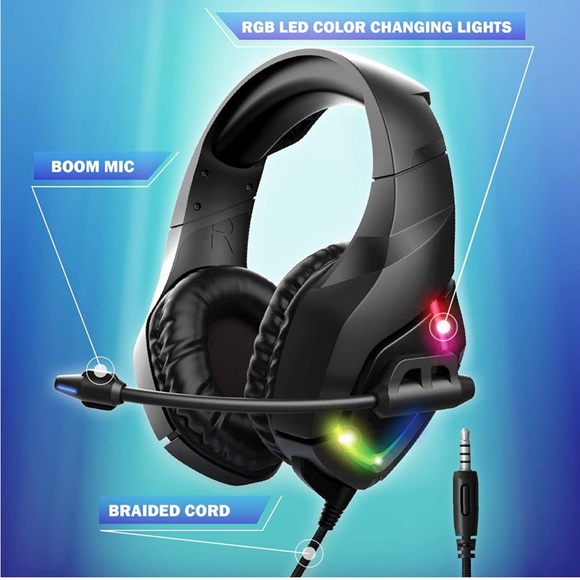 Bugha Exclusive LED Gaming Headset w/Boom mic, PC Connector, Black - Picture 3 of 7